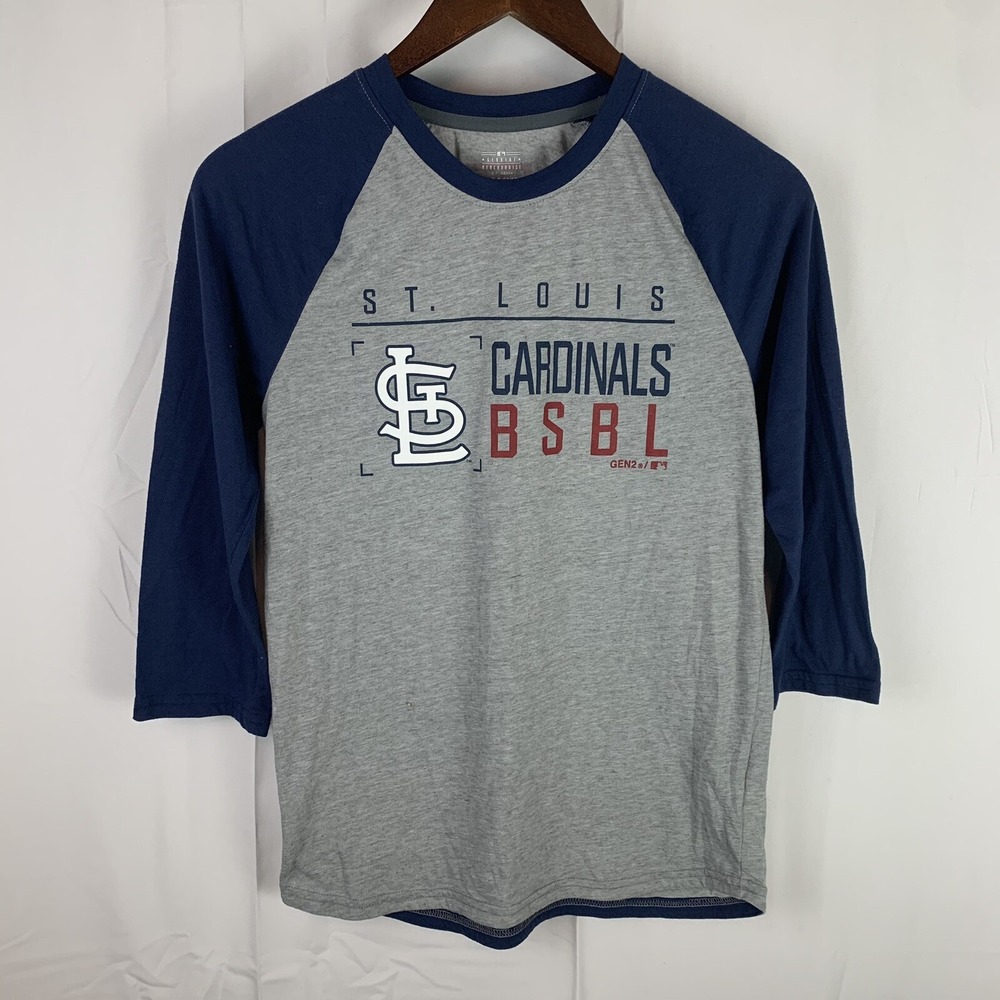 Genuine Merchandise MLB STL Cardinals Boy's Large Baseball 3/4 Sleeve‎ T-shirt